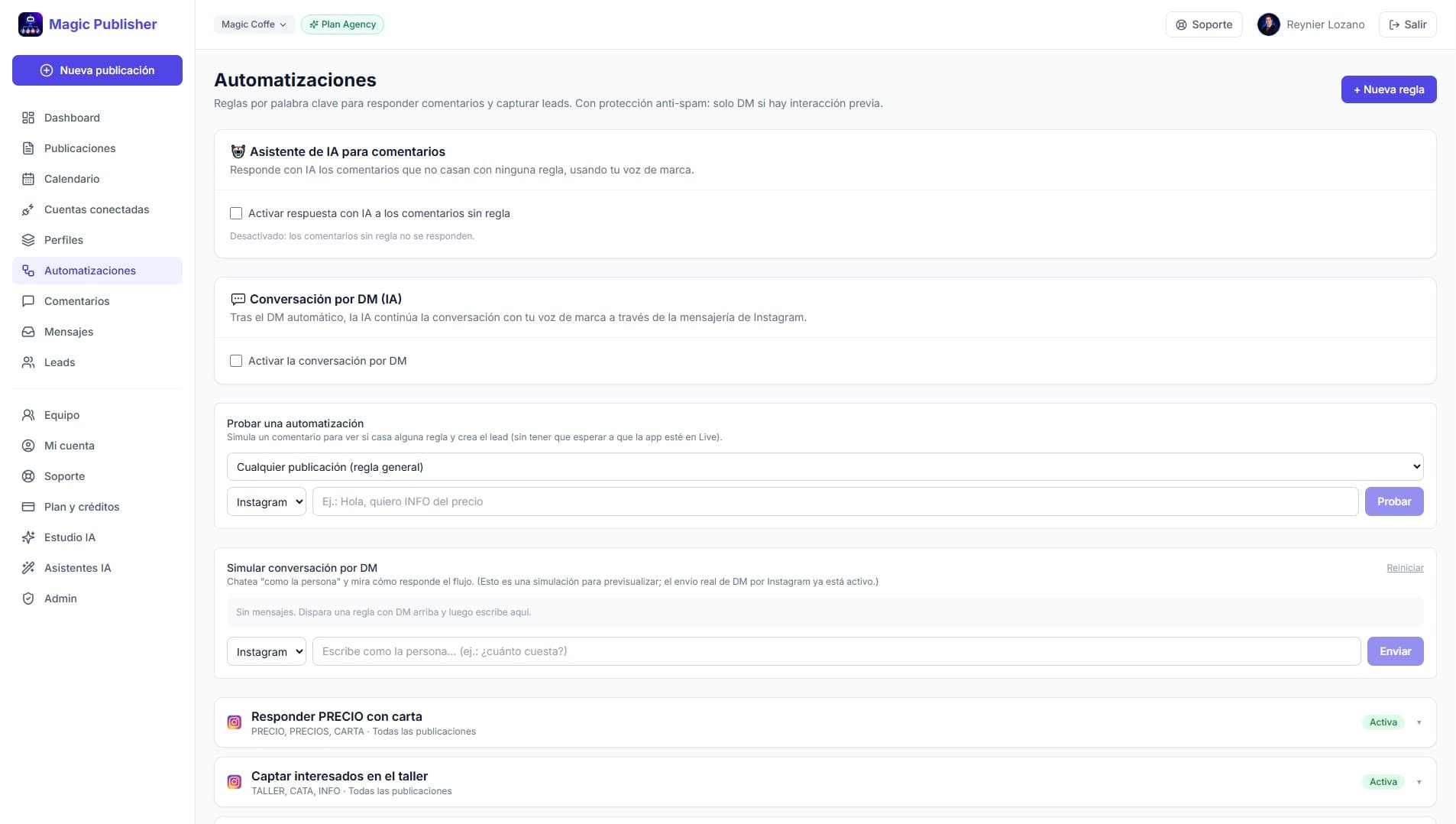 Automate replies